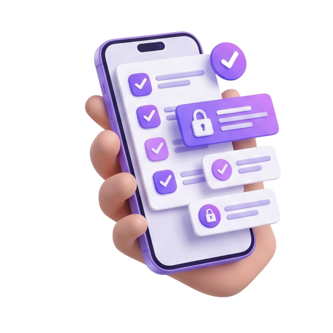 Ilustración AppVerify: verificación y seguridad en dispositivo móvil